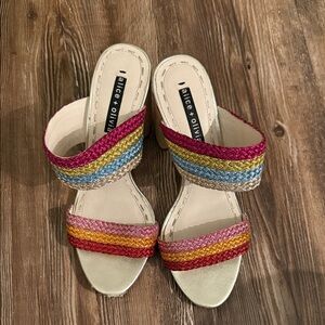 Alice + Olivia Colorful Braided Sandals